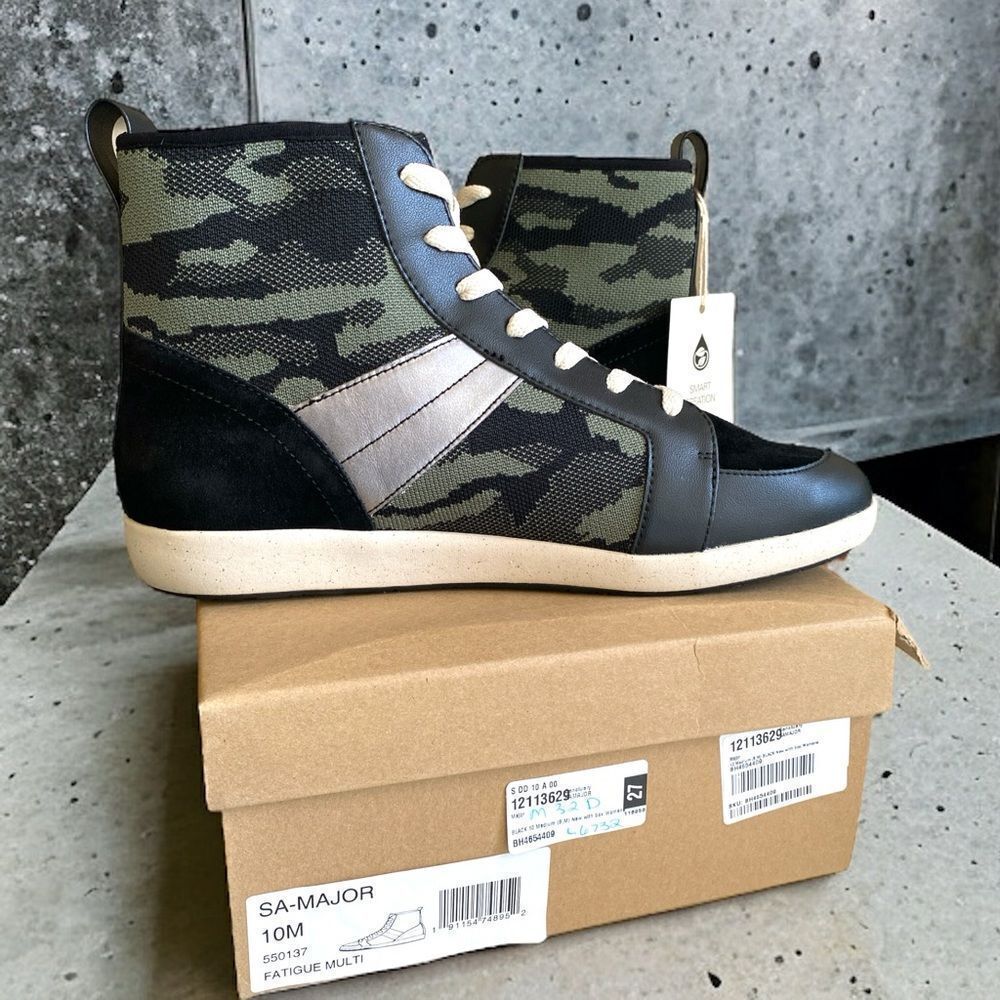 Sanctuary NEW High Top Sneakers Major Multicolored Camo Leather Shoes